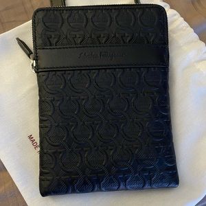 Ferragamo Black Leather Crossbody Bag